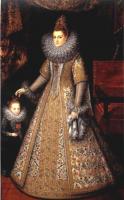 Pourbus, Frans the Younger - Portrait of Isabella Clara Eugenia of Austria with her Dwarf